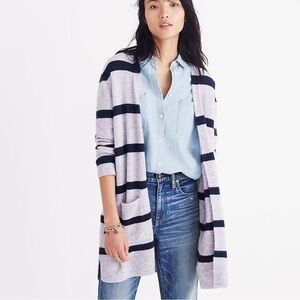 Madewell Kent Cardigan Sweater in Stripe. Size XXS.